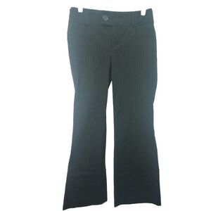 Essentials by ABS Women's Black Pin Stripe Mid Rise Dress Slacks Size 8